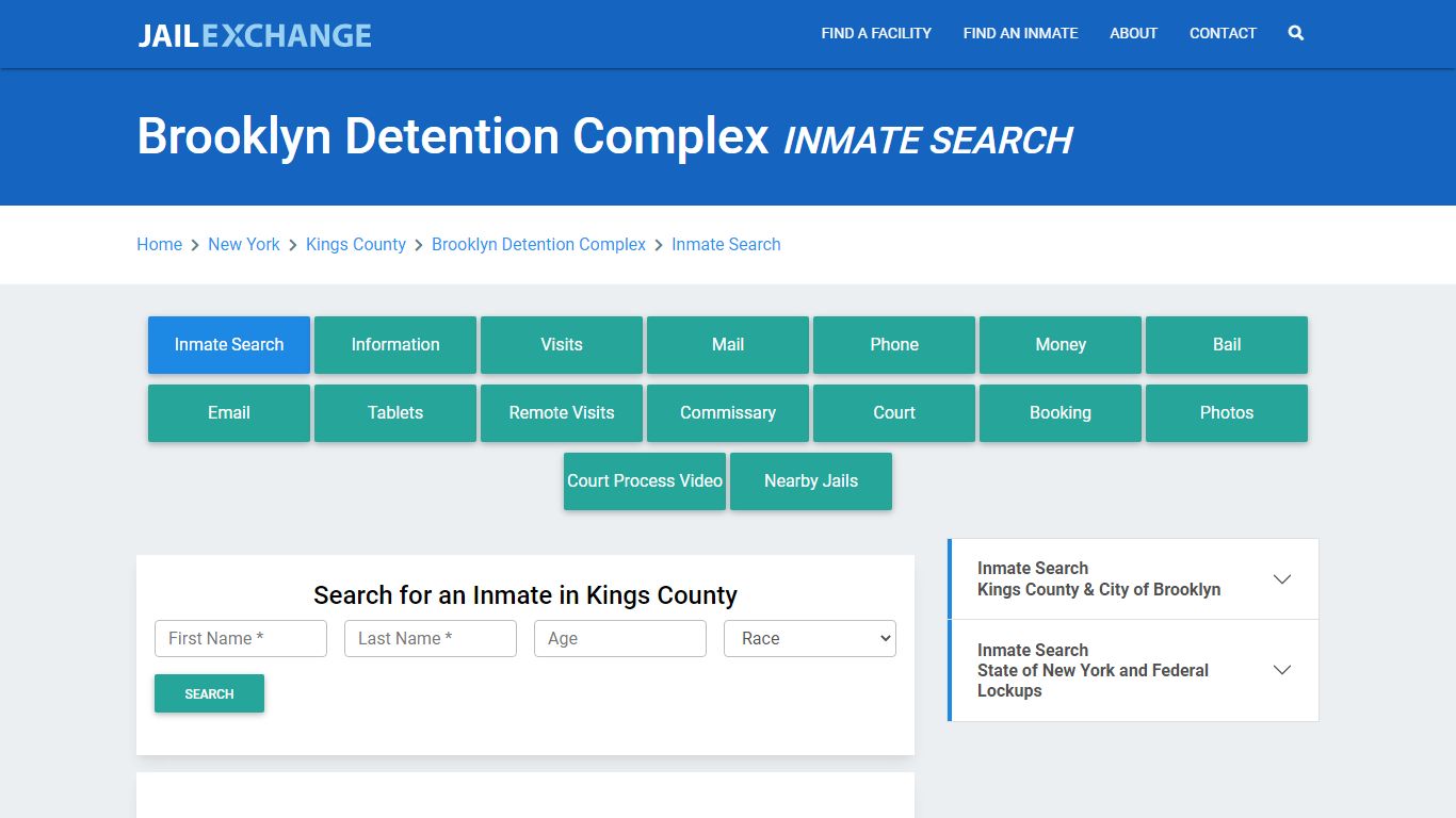 Brooklyn Detention Complex, NY Inmate Search: Roster & Mugshots